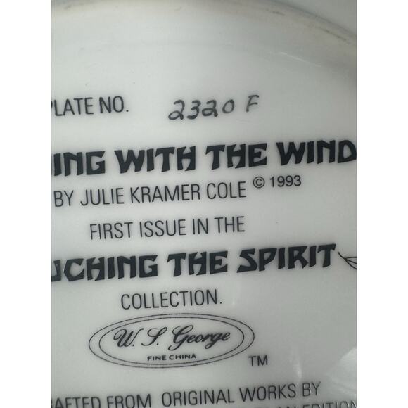 RUNNING WITH THE WIND Plate Touching the Spirit Julie Kramer Cole plate 2320f - Picture 5 of 5